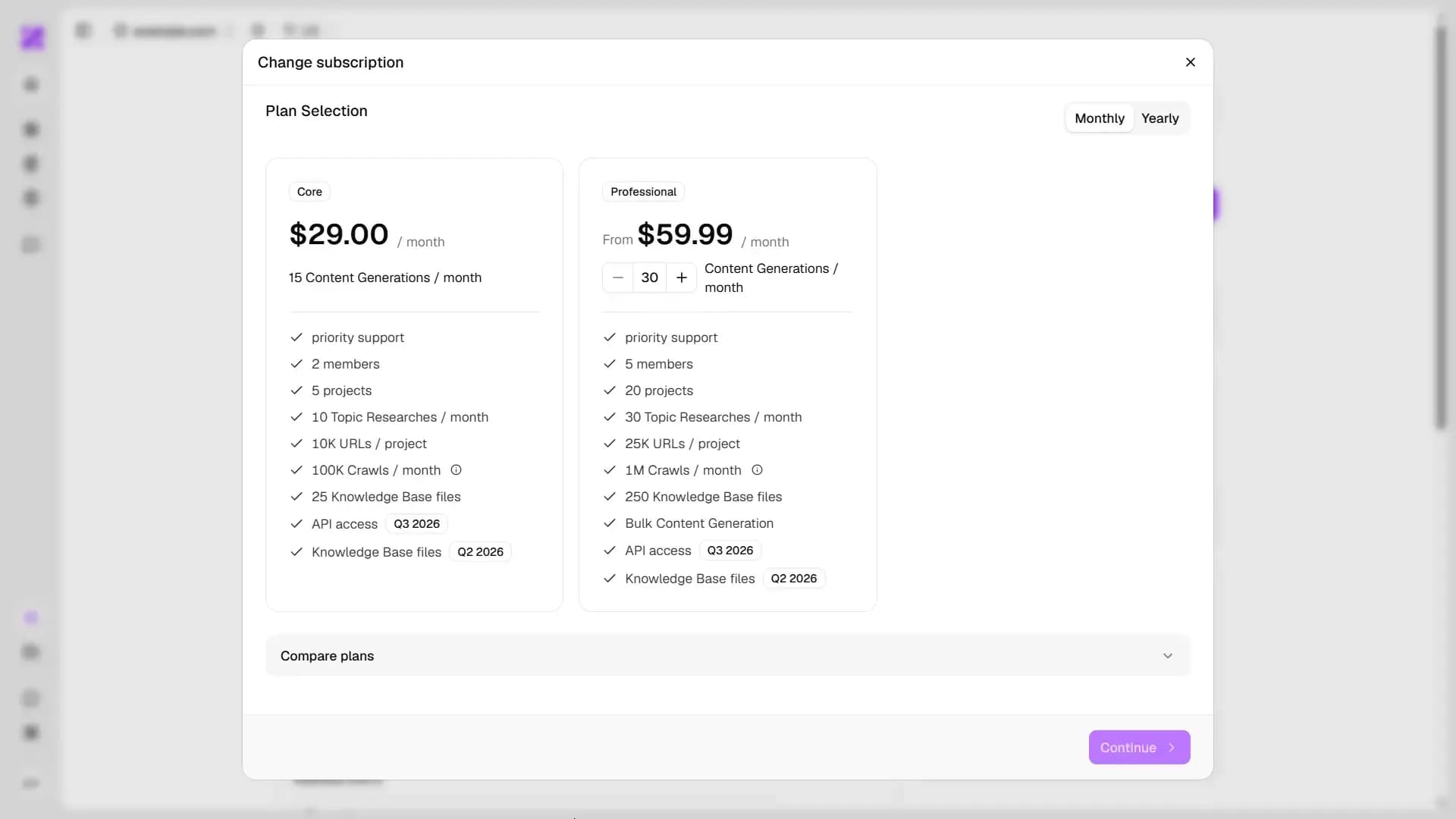 Change plan view